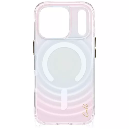 Uniq Coehl Vela Apple iPhone 17 Pro / 18 Pro mágneses tok, MagSafe, rózsaszín-fehér