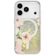Uniq Coehl Solea Apple iPhone 17 Pro / 18 Pro mágneses tok, MagSafe, arany-bézs (csillámos / virág minta)