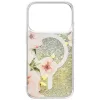 Uniq Coehl Solea Apple iPhone 17 Pro / 18 Pro mágneses tok, MagSafe, arany-bézs (csillámos / virág minta)