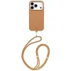 Uniq Coehl Mirelle Apple iPhone 17 Pro Max / 18 Pro Max mágneses tok, MagSafe, crossbody pánttal, barna-arany
