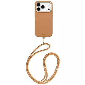   Uniq Coehl Mirelle Apple iPhone 17 Pro Max / 18 Pro Max mágneses tok, MagSafe, crossbody pánttal, barna-arany