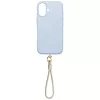 Uniq Coehl Serina Apple iPhone 17 mágneses tok, MagSafe, csuklópánttal, kék-bézs