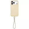 Uniq Coehl Serina Apple iPhone 17 Pro Max / 18 Pro Max mágneses tok, MagSafe, csuklópánttal, bézs