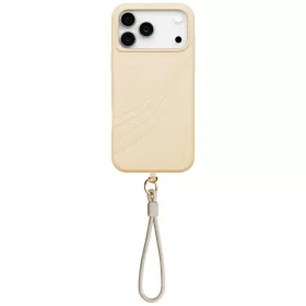   Uniq Coehl Serina Apple iPhone 17 Pro Max / 18 Pro Max mágneses tok, MagSafe, csuklópánttal, bézs