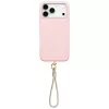 Uniq Coehl Serina Apple iPhone 17 Pro Max / 18 Pro Max mágneses tok, MagSafe, csuklópánttal, rózsaszín-bézs