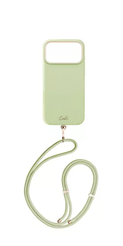 Uniq Coehl Mirelle Apple iPhone 17 Pro / 18 Pro mágneses tok, MagSafe, crossbody pánttal, zöld-arany