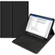 Apple iPad 10.9 (2022) / iPad 11 (2025), Bluetooth billentyűzetes mappa tok, érintőceruza tartó, érintőceruza nélkül, TP SC Pen Holder + Keyboard, fekete