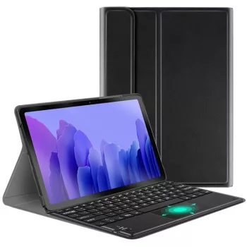   Apple iPad Pro 11 (2024 / 2025), Bluetooth billentyűzetes, mappa tok, Touch Pad, mágneses rögzítés, Wooze Simple Touch, fekete
