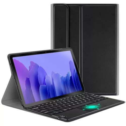 Apple iPad Pro 11 (2024 / 2025), Bluetooth billentyűzetes, mappa tok, Touch Pad, mágneses rögzítés, Wooze Simple Touch, fekete