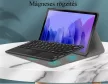 Apple iPad Pro 13 (2024 / 2025), Bluetooth billentyűzetes, mappa tok, Touch Pad, mágneses rögzítés, Wooze Simple Touch, fekete