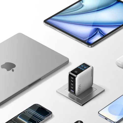 UGREEN X773 100W GaN kijelzős gyorstöltő – 5 port, 4× USB-C + USB-A