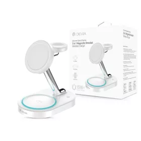   DEVIA 3 az 1-ben mágneses vezeték nélküli töltőállvány – stílusos és praktikus megoldás iPhone, AirPods és Apple Watch töltésére