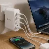 Devia Extreme Speed 100W GaN PD hálózati gyorstöltő adapter – 4 portos (3x USB-C + 1x USB-A) fali töltőfej MacBook, laptop és iPhone készülékekhez