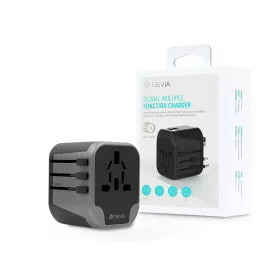   Devia többfunkciós globális hálózati töltő utazó adapter (UK/EU/USA/USA/Japán/AU)