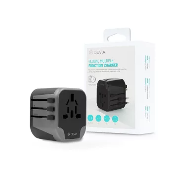   Devia többfunkciós globális hálózati töltő utazó adapter (UK/EU/USA/USA/Japán/AU)