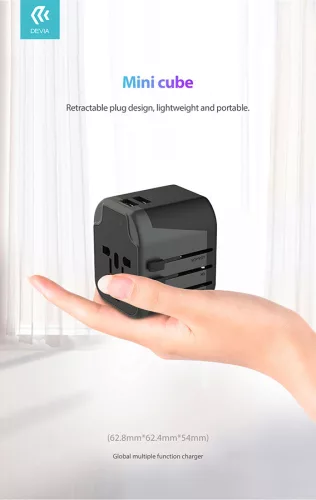 Devia többfunkciós globális hálózati töltő utazó adapter (UK/EU/USA/USA/Japán/AU)